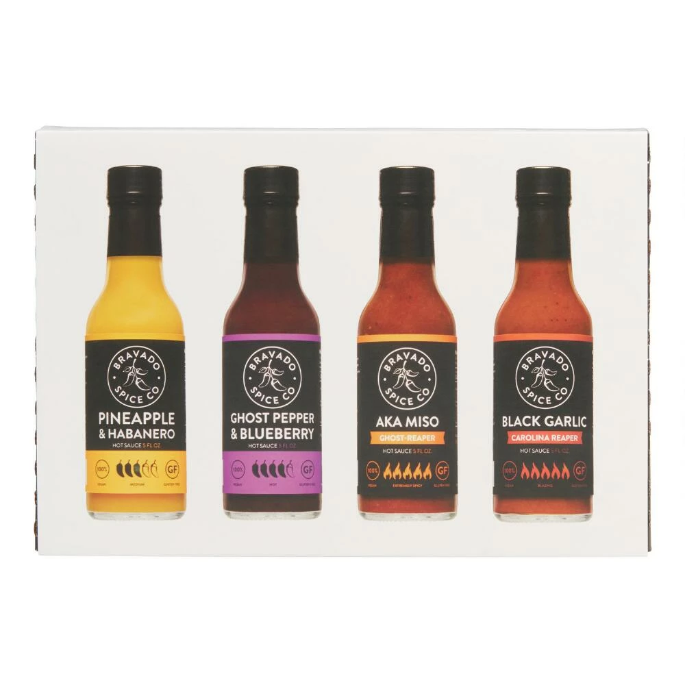 World Market Bravado Spice Hot Sauce Gift Set 4 Pack 3 World Market Bravado Spice Hot Sauce Gift Set 4 Pack