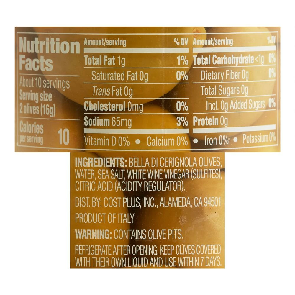 World Market Regioni D'Italia Bella di Cerignola Olives 4 World Market Regioni D'Italia Bella di Cerignola Olives - Image 2