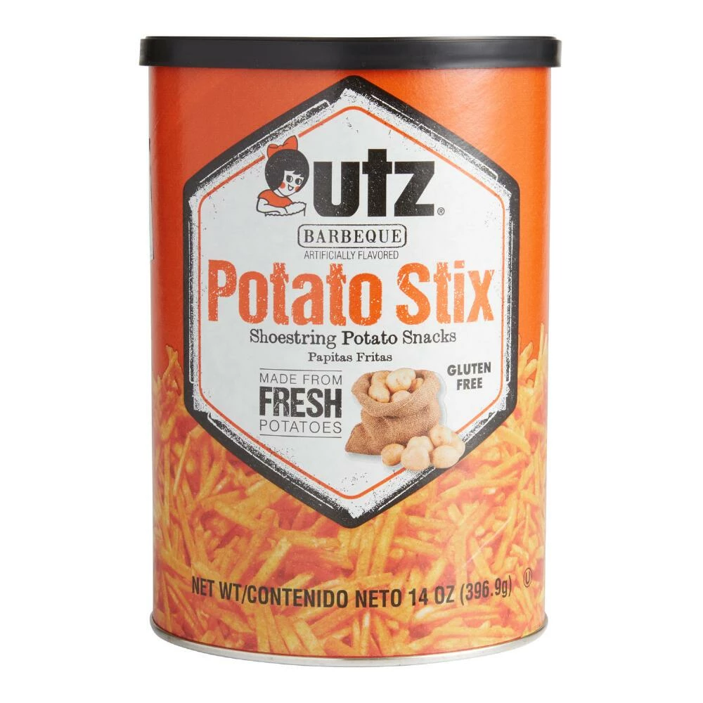 World Market Utz Barbeque Potato Stix Can 3 World Market Utz Barbeque Potato Stix Can