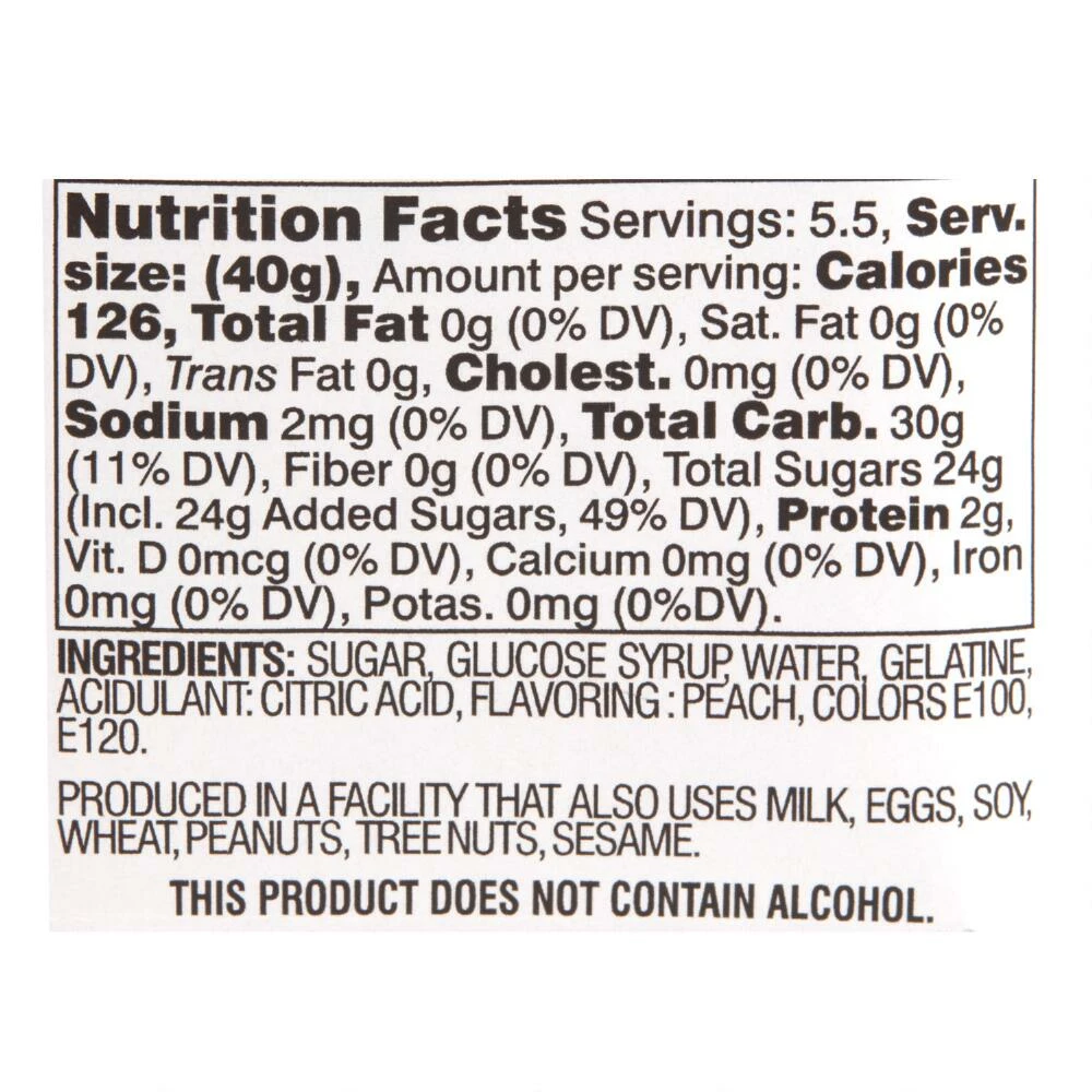 World Market Peach Bellini Mocktail Gummy Candy Bag 4 World Market Peach Bellini Mocktail Gummy Candy Bag - Image 2