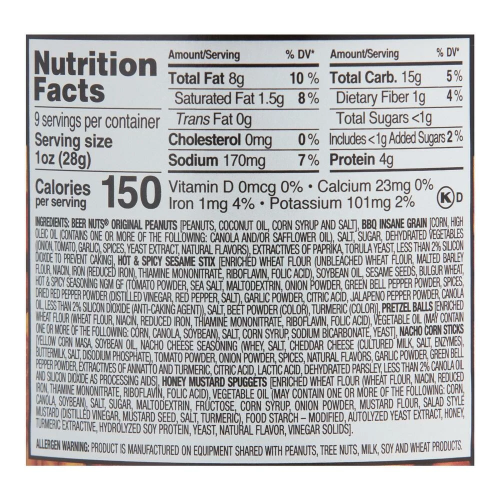 World Market Beer Nuts Original Bar Mix Can 4 World Market Beer Nuts Original Bar Mix Can - Image 2