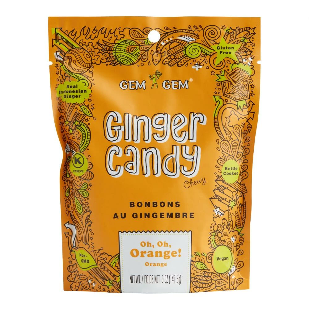 World Market Gem Gem Orange Ginger Chewy Candy Set Of 2 3 World Market Gem Gem Orange Ginger Chewy Candy Set Of 2