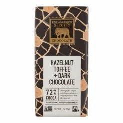 World Market Endangered Species Hazelnut Toffee Chocolate Bar Set of 2