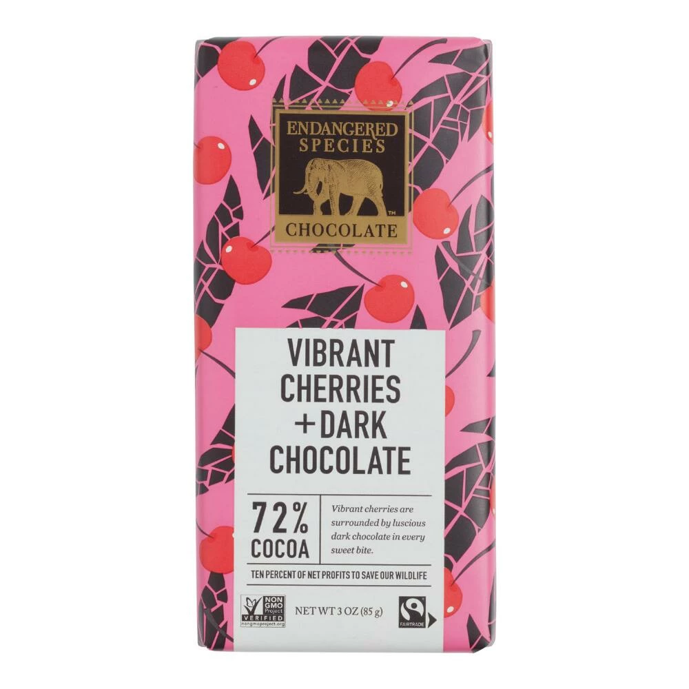 World Market Endangered Species Cherry Dark Chocolate Bar Set of 2 3 World Market Endangered Species Cherry Dark Chocolate Bar Set of 2
