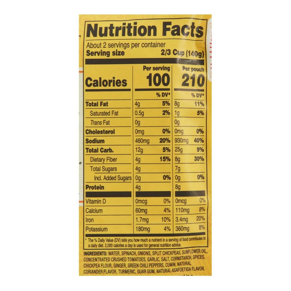 World Market Tasty Bite Spinach Dal 4 World Market Tasty Bite Spinach Dal - Image 2