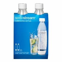 World Market White SodaStream® 1L Carbonating Water Bottles 2 Pack