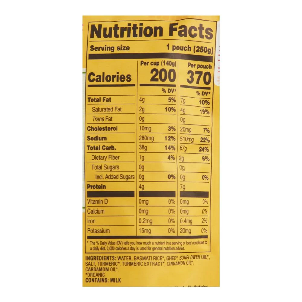 World Market Tasty Bite Organic Turmeric Rice 4 World Market Tasty Bite Organic Turmeric Rice - Image 2