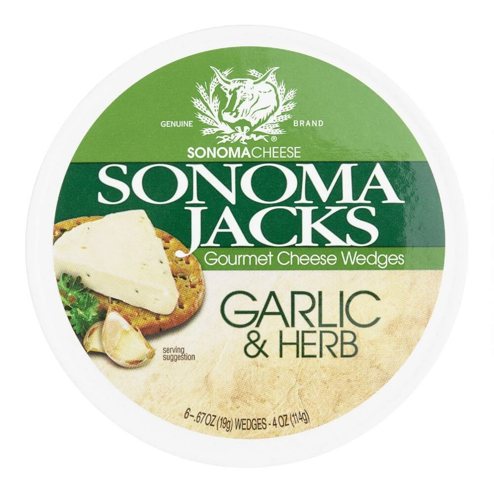 World Market Sonoma Jacks Garlic And Herb Cheese Wedges 3 World Market Sonoma Jacks Garlic And Herb Cheese Wedges