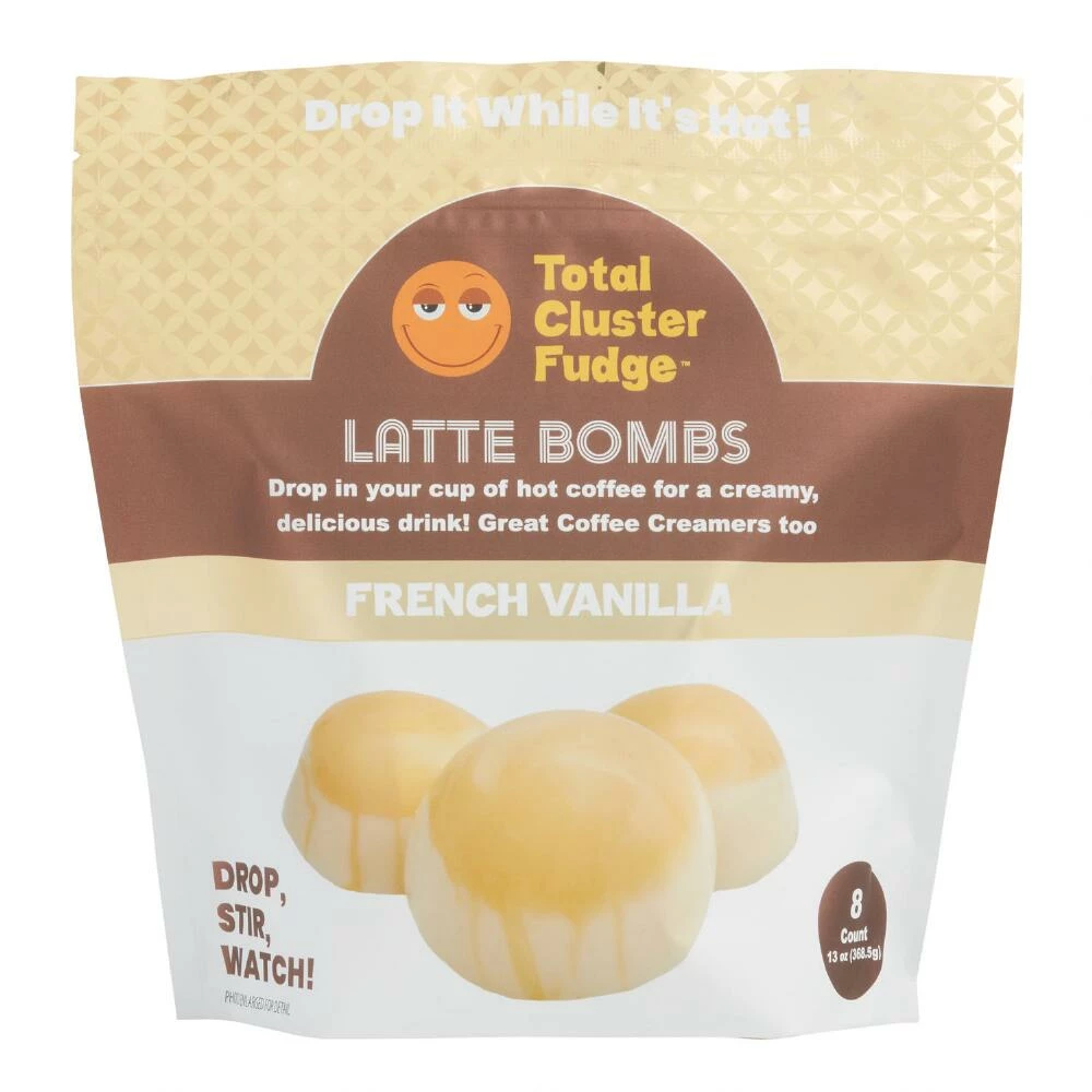 World Market Total Cluster Fudge French Vanilla Latte Bombs 8 Count 3 World Market Total Cluster Fudge French Vanilla Latte Bombs 8 Count