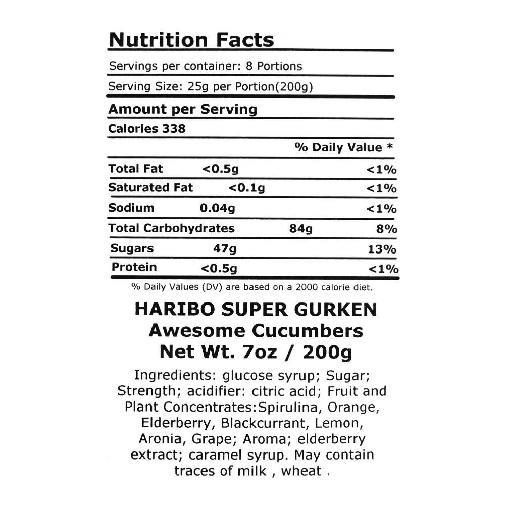 World Market Haribo Sour Super Cucumbers Gummy Candy Set of 12 4 World Market Haribo Sour Super Cucumbers Gummy Candy Set of 12 - Image 2