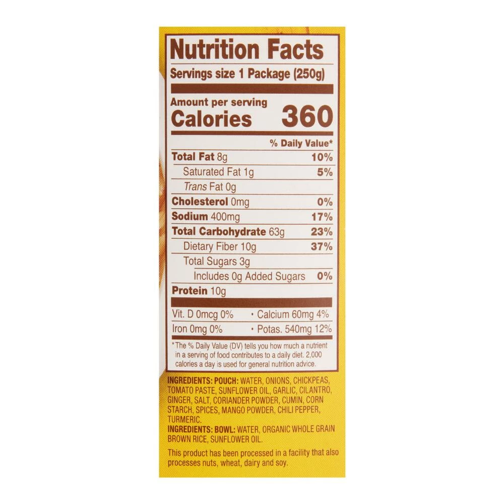 World Market Tasty Bite Indian Style Chickpea And Rice Bowl 4 World Market Tasty Bite Indian Style Chickpea And Rice Bowl - Image 2