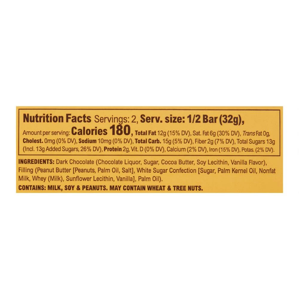 World Market Hammond's Peanut Butter Cup Dark Chocolate Bar Set of 2 4 World Market Hammond's Peanut Butter Cup Dark Chocolate Bar Set of 2 - Image 2