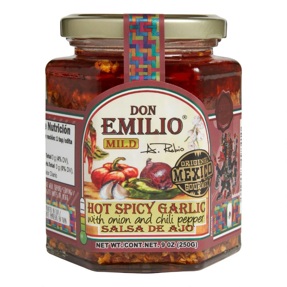 World Market Don Emilio Mild Spicy Garlic Salsa 3 World Market Don Emilio Mild Spicy Garlic Salsa