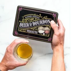 World Market Sugar Plum Beer and Bourbon Nut Tin -Food & Drink Shop unnamed file 2757