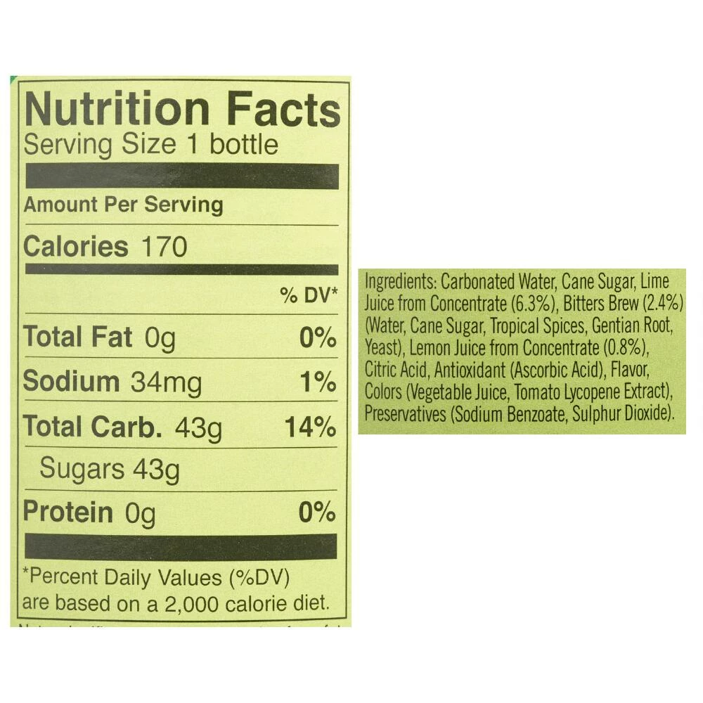 World Market Bundaberg Lemon Lime & Bitters Sparkling Drink 4 Pack 4 World Market Bundaberg Lemon Lime & Bitters Sparkling Drink 4 Pack - Image 2