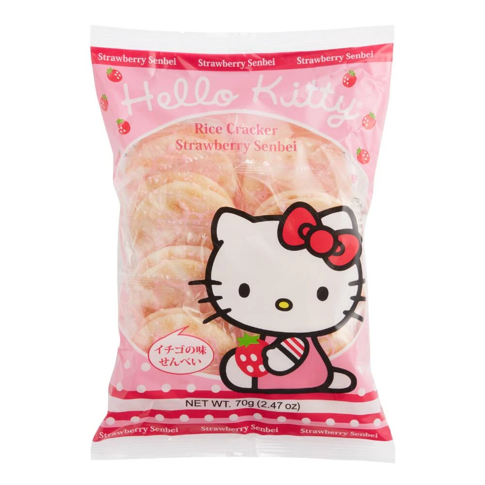 World Market Hello Kitty Strawberry Rice Crackers 3 World Market Hello Kitty Strawberry Rice Crackers