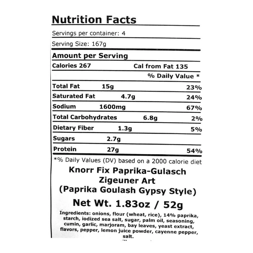 World Market Knorr Fix Paprika Goulash Stew Mix 4 World Market Knorr Fix Paprika Goulash Stew Mix - Image 2