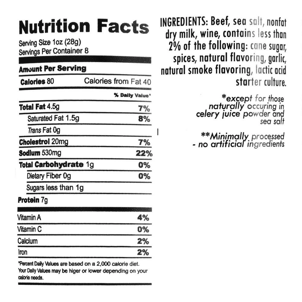 World Market Monte Pollino Uncured Garlic Beef Salami 4 World Market Monte Pollino Uncured Garlic Beef Salami - Image 2