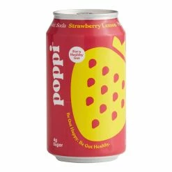 World Market Poppi Strawberry Lemon Sparkling Soda