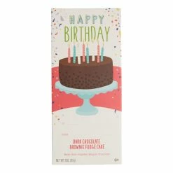 World Market Happy Birthday Brownie Fudge Cake Dark Chocolate Bar