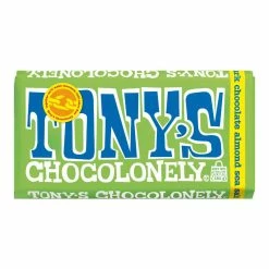 World Market Tonys Chocolonely Almond Sea Salt Dark Chocolate Bar