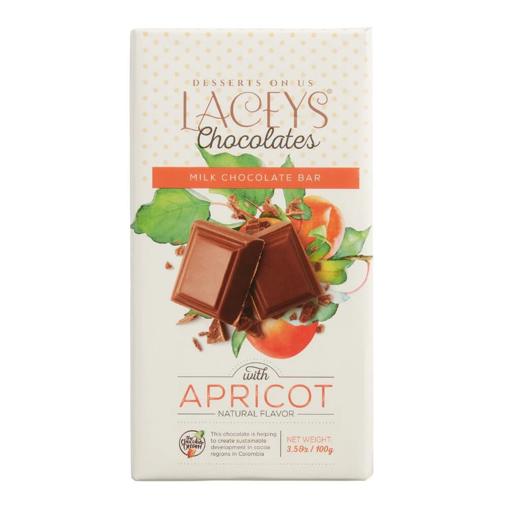 World Market Desserts On Us Laceys Apricot Milk Chocolate Bar Set of 2 3 World Market Desserts On Us Laceys Apricot Milk Chocolate Bar Set of 2
