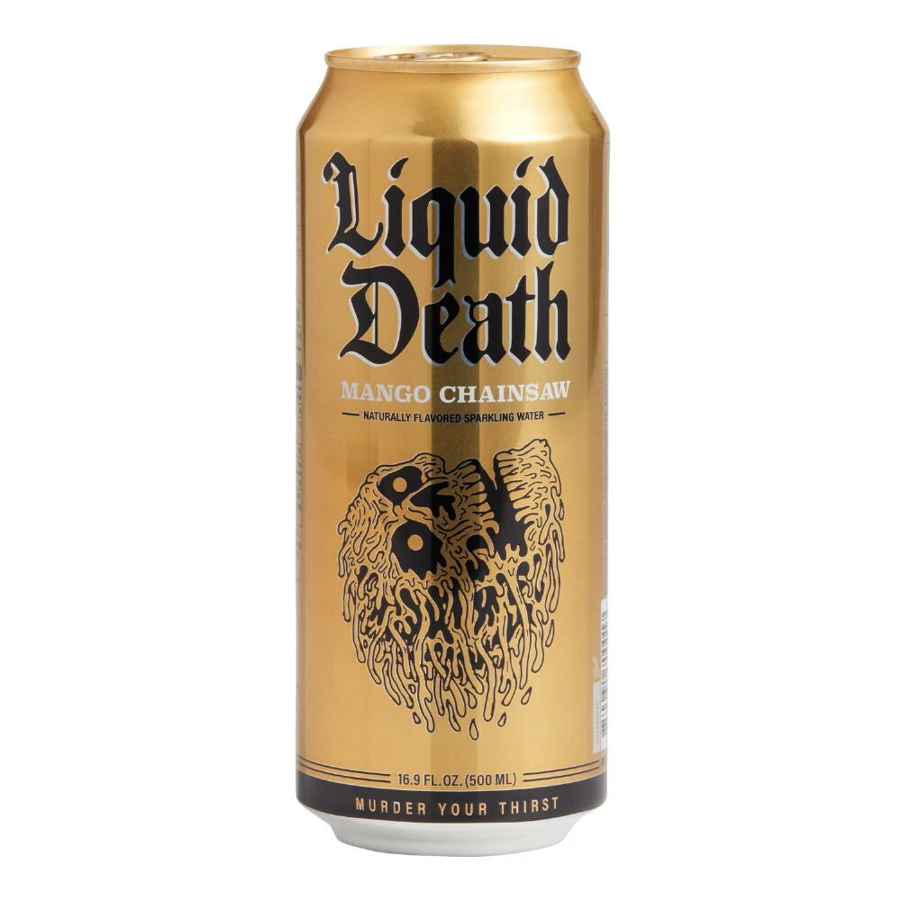 World Market Liquid Death Mango Chainsaw Sparkling Water 3 World Market Liquid Death Mango Chainsaw Sparkling Water