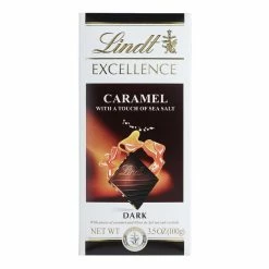 World Market Lindt Excellence Caramel and Sea Salt Dark Chocolate Bar