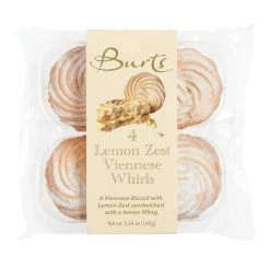 World Market Burts Lemon Zest Viennese Whirl Cookies 4 Count