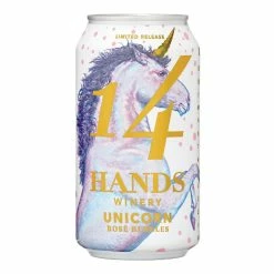 World Market 14 Hands Unicorn Rose Bubbles 375ml Can