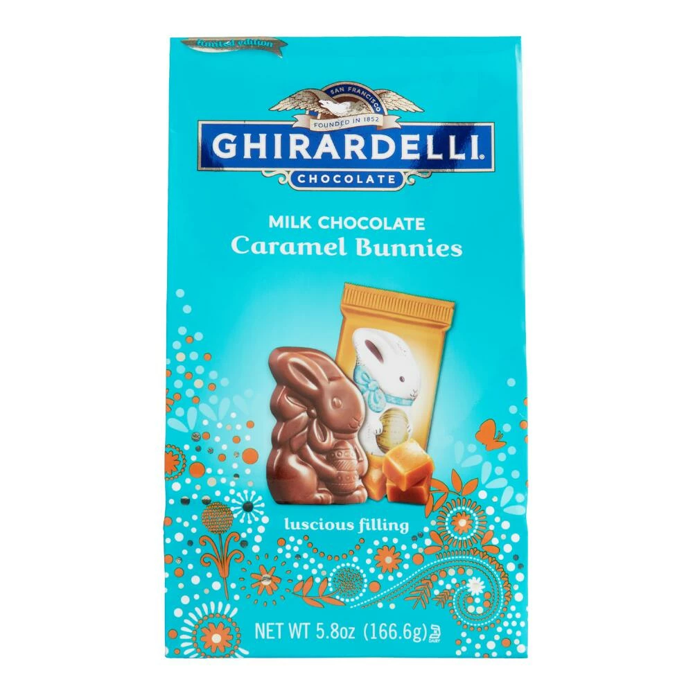 World Market Ghirardelli Milk Chocolate Caramel Bunnies Bag 2 World Market Ghirardelli Milk Chocolate Caramel Bunnies Bag