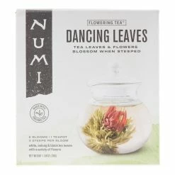 World Market Numi Dancing Leaves Flowering Tea and Glass Teapot Set