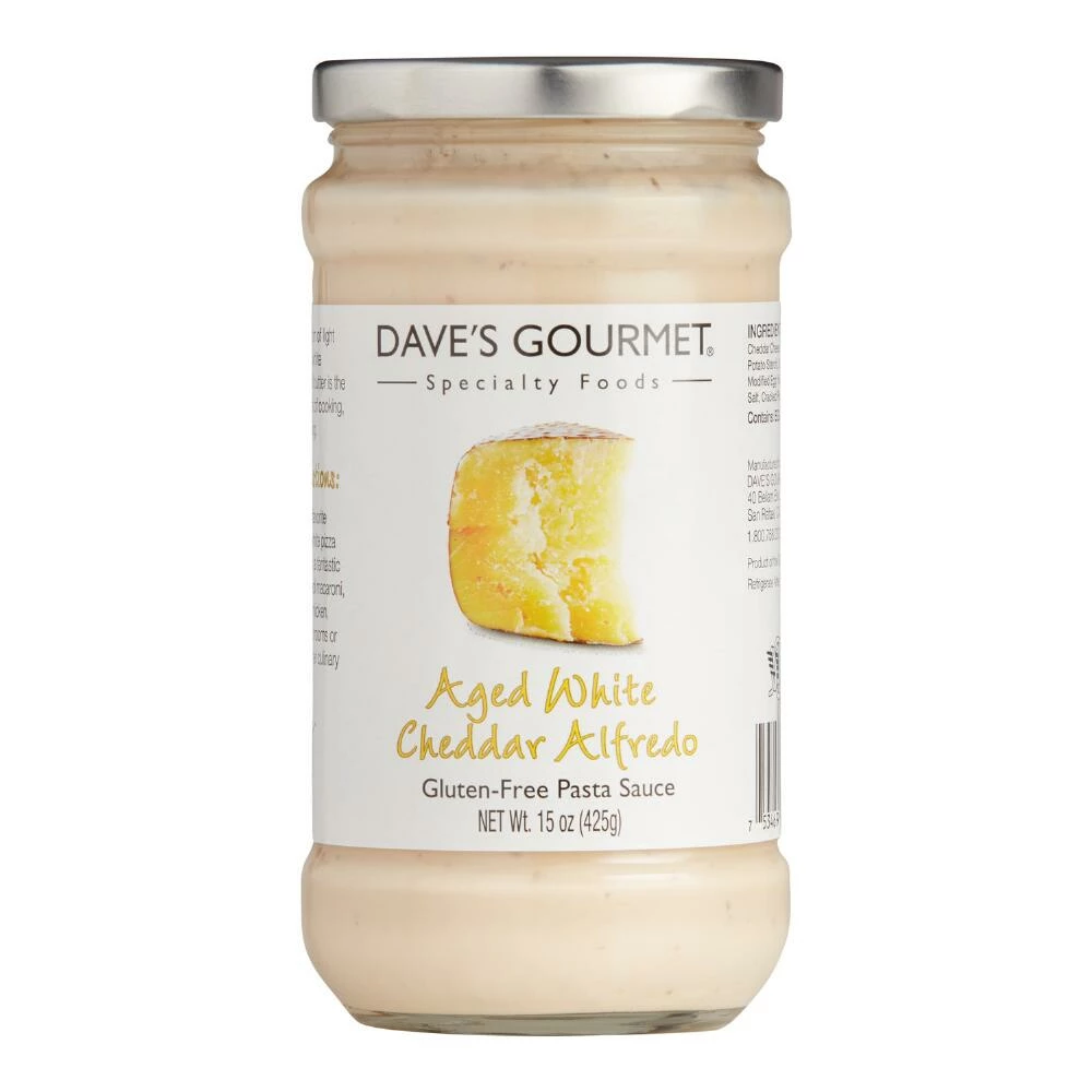 World Market Dave's Gourmet Aged White Cheddar Alfredo Pasta Sauce 3 World Market Dave's Gourmet Aged White Cheddar Alfredo Pasta Sauce