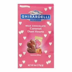 World Market Ghiradelli Milk Chocolate Caramel Duet Hearts Bag