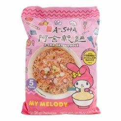 World Market A-Sha My Melody Friendly Scallion Instant Noodles 5 Pack