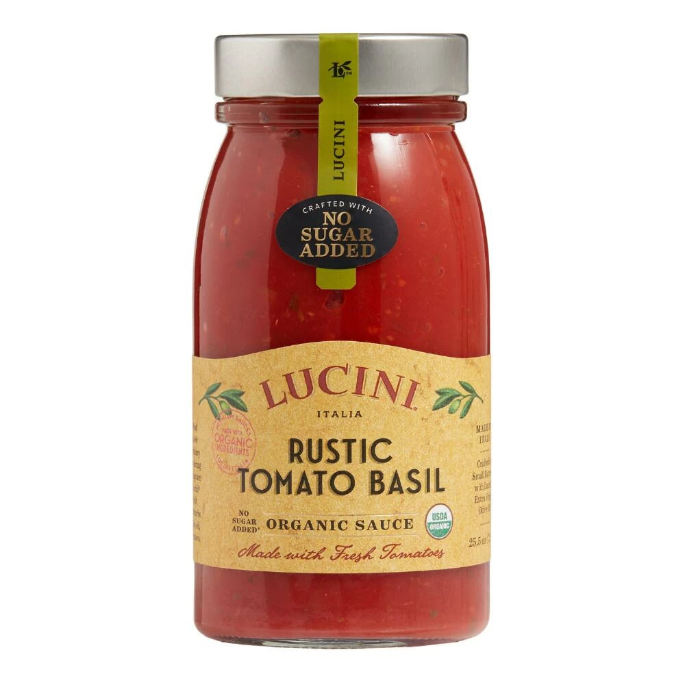 World Market Lucini Organic Rustic Tomato Basil Sauce 3 World Market Lucini Organic Rustic Tomato Basil Sauce