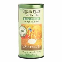 World Market The Republic Of Tea Ginger Peach Green Tea 50 Count