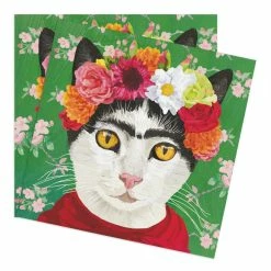 World Market Frida Cat Beverage Napkins 20 Count