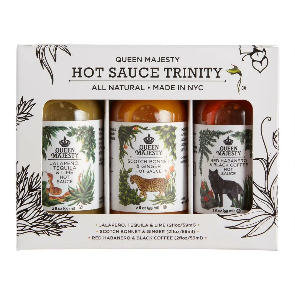 World Market Queen Majesty Hot Sauce Trinity 3 Pack 3 World Market Queen Majesty Hot Sauce Trinity 3 Pack
