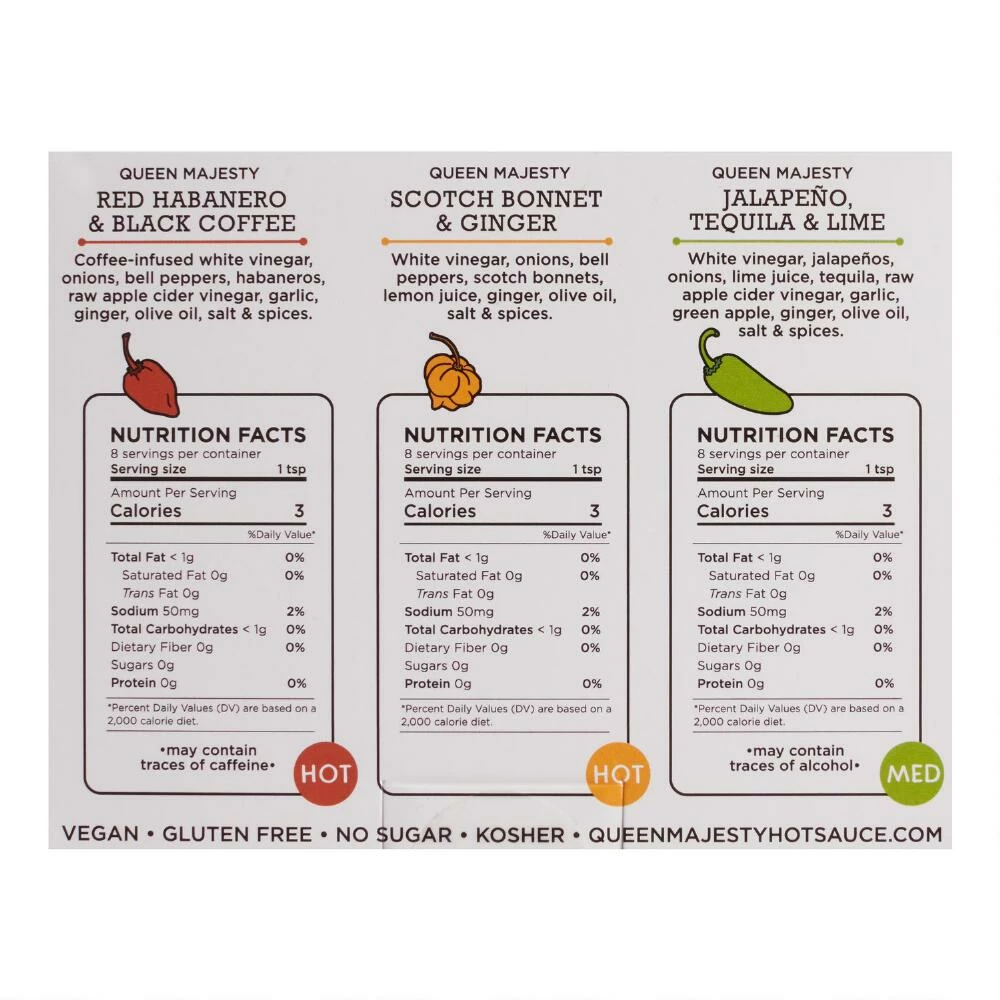 World Market Queen Majesty Hot Sauce Trinity 3 Pack 4 World Market Queen Majesty Hot Sauce Trinity 3 Pack - Image 2