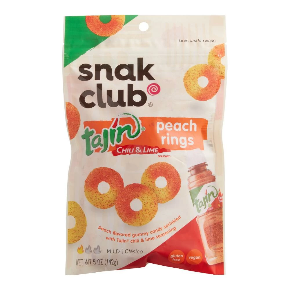 World Market Snak Club Tajin Chili and Lime Peach Rings Set of 2 3 World Market Snak Club Tajin Chili and Lime Peach Rings Set of 2