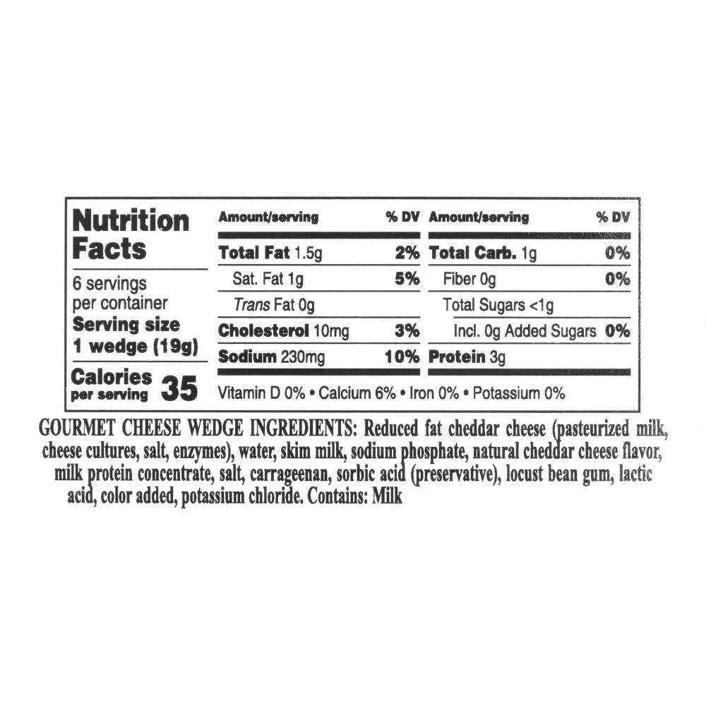 World Market Lactoprot Cheddar Cheese Wedges 4 World Market Lactoprot Cheddar Cheese Wedges - Image 2