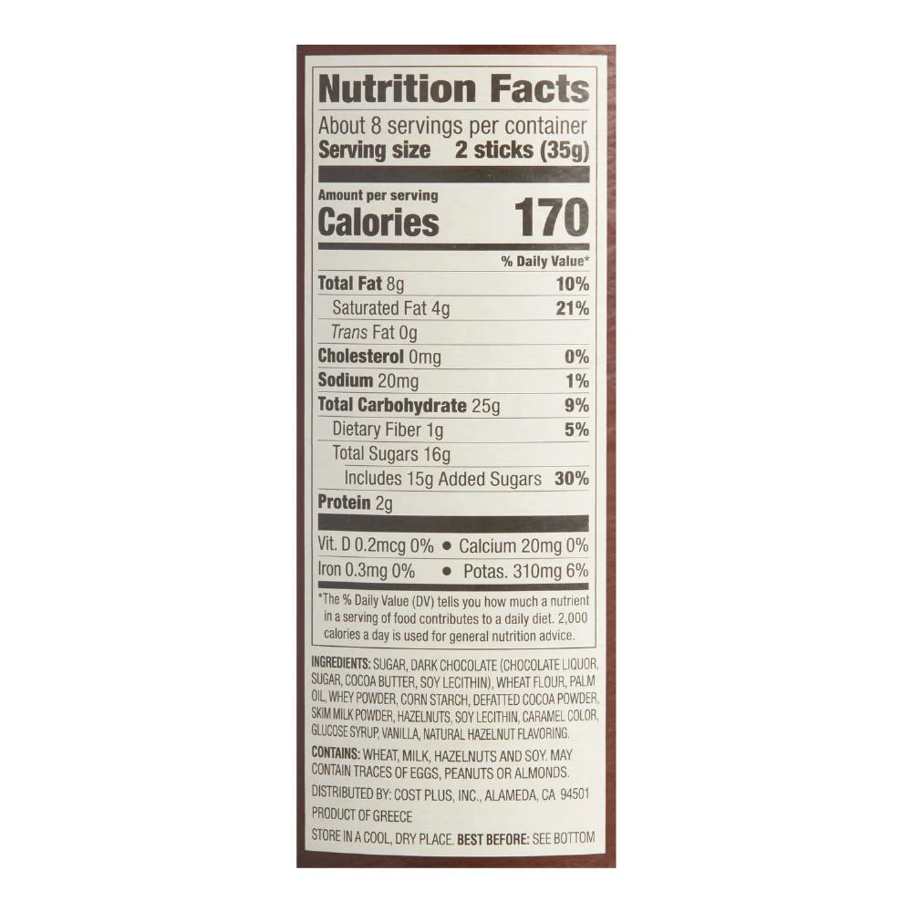 World Market® Dark Chocolate Hazelnut Cream Rolled Wafers 4 World Market® Dark Chocolate Hazelnut Cream Rolled Wafers - Image 2